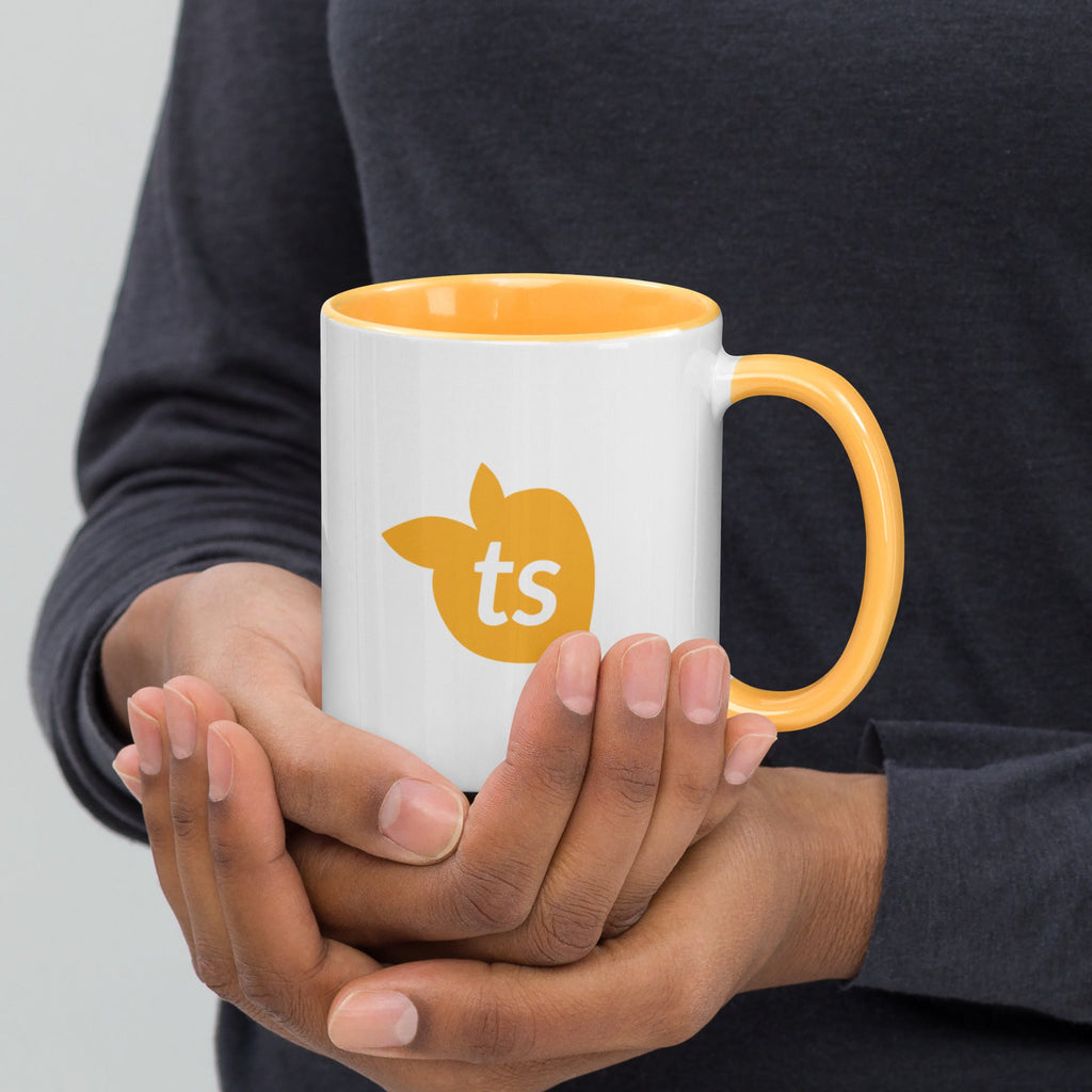 tsgabrielle • Mugg med gyllengul insida • Keramik • 325 ml