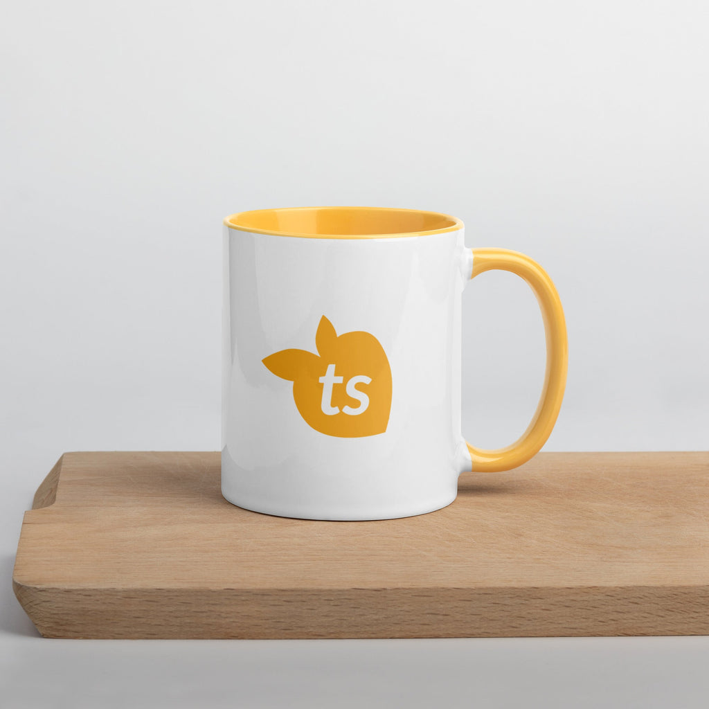 tsgabrielle • Mugg med gyllengul insida • Keramik • 325 ml