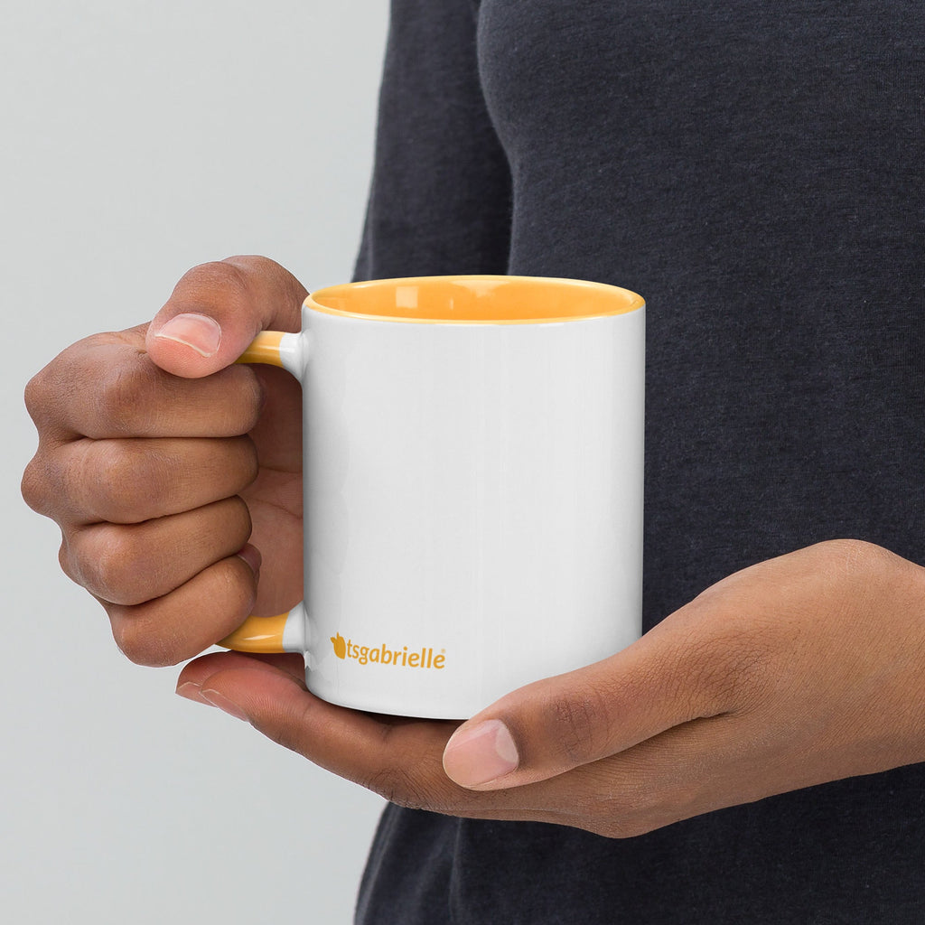 tsgabrielle • Mugg med gyllengul insida • Keramik • 325 ml