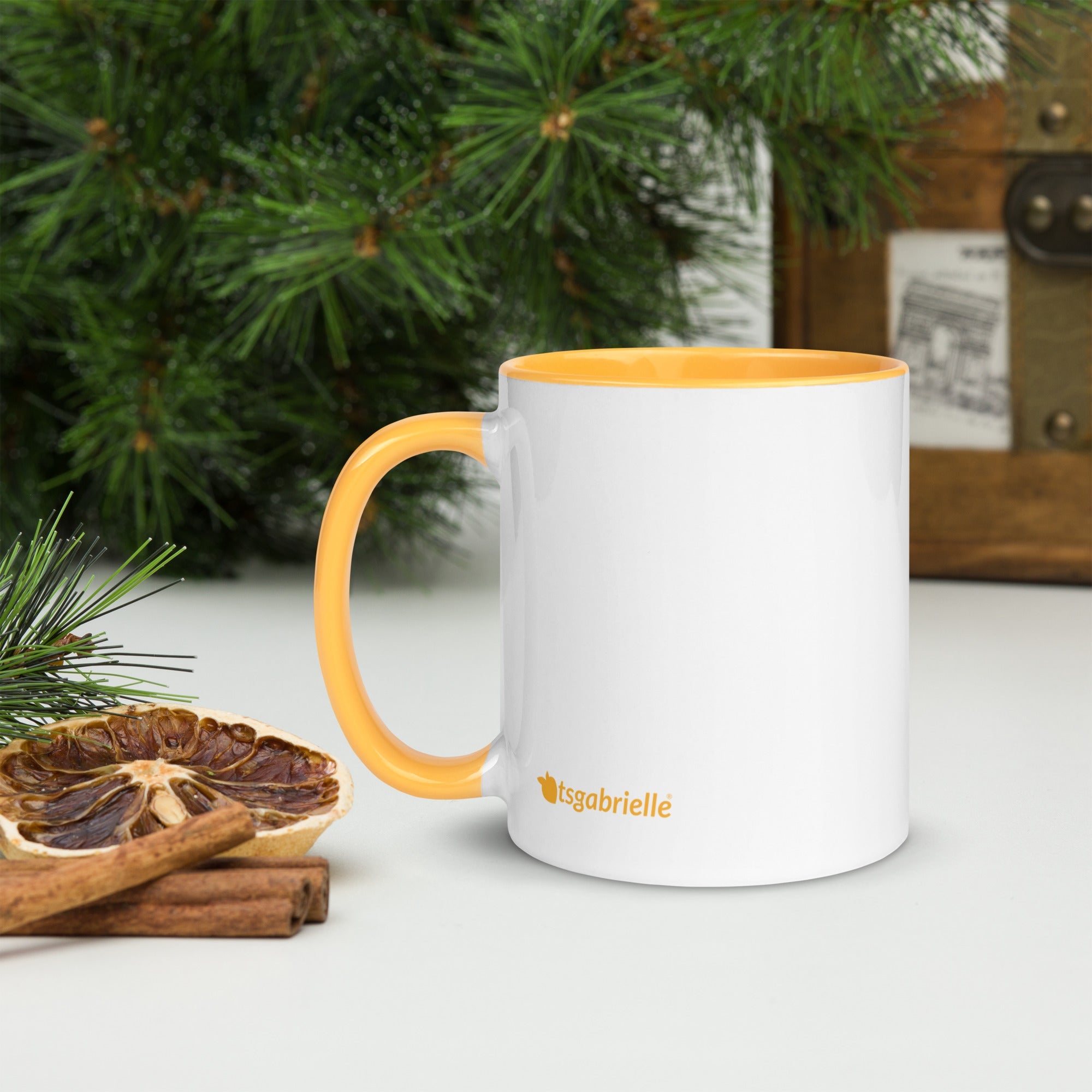 tsgabrielle • Mugg med gyllengul insida • Keramik • 325 ml