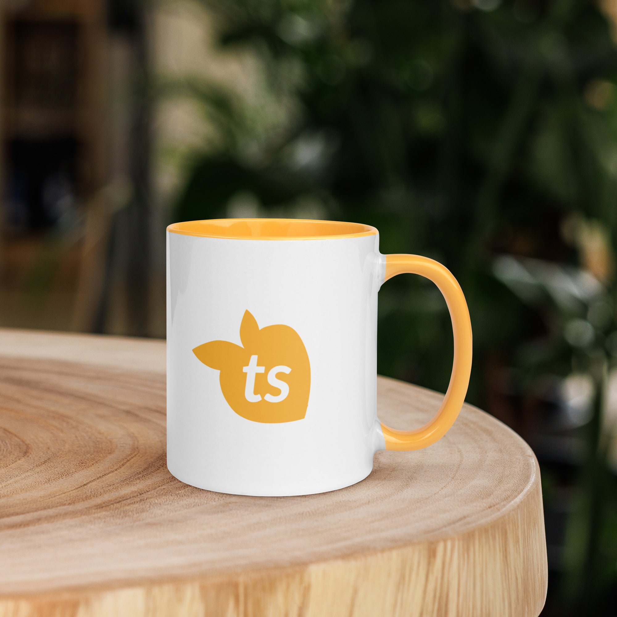 tsgabrielle • Mugg med gyllengul insida • Keramik • 325 ml
