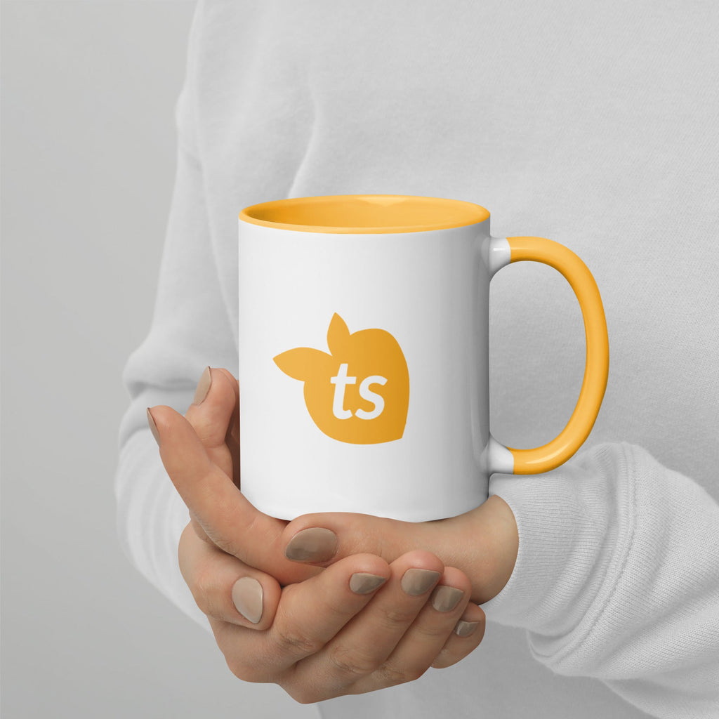 tsgabrielle • Mugg med gyllengul insida • Keramik • 325 ml