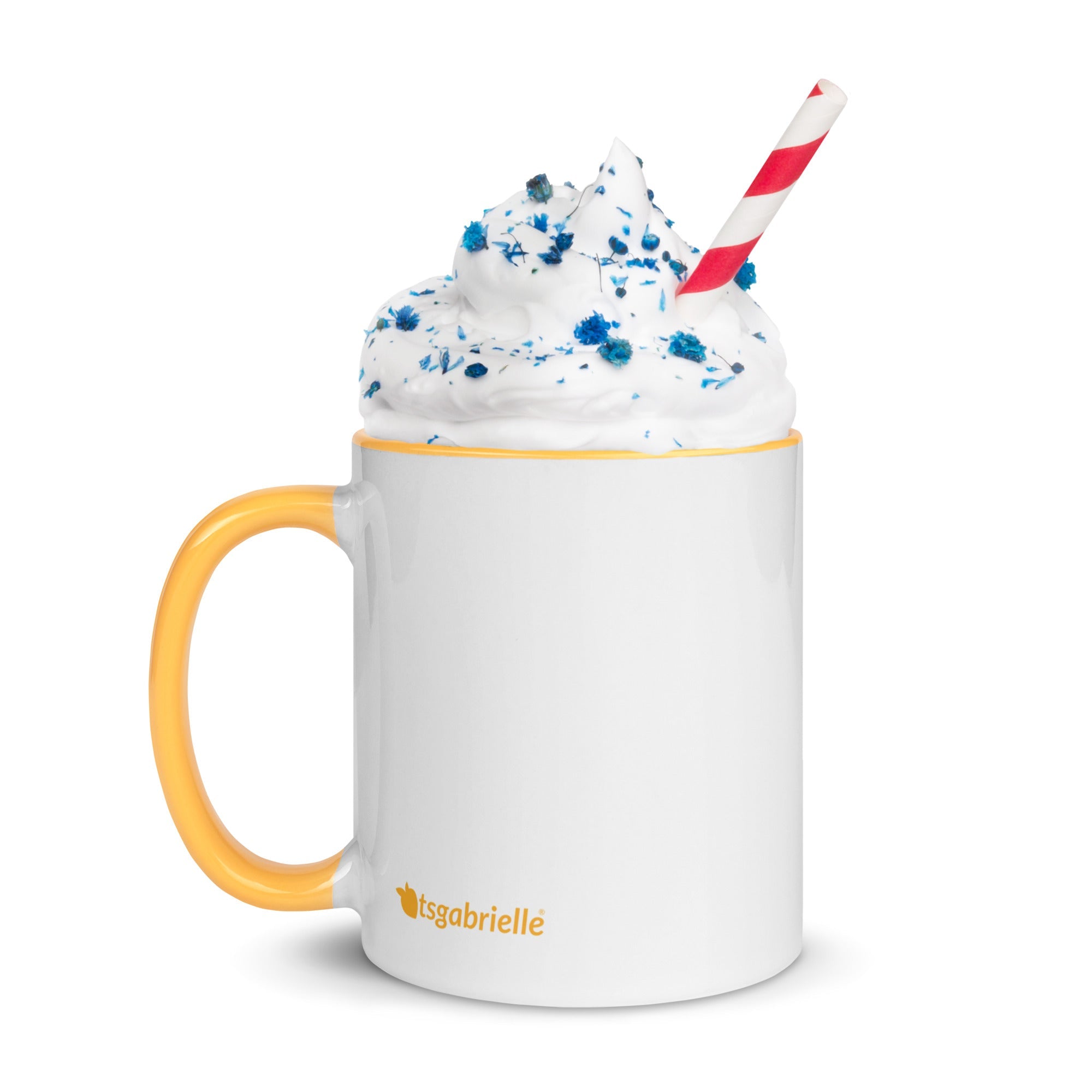 tsgabrielle • Mugg med gyllengul insida • Keramik • 325 ml