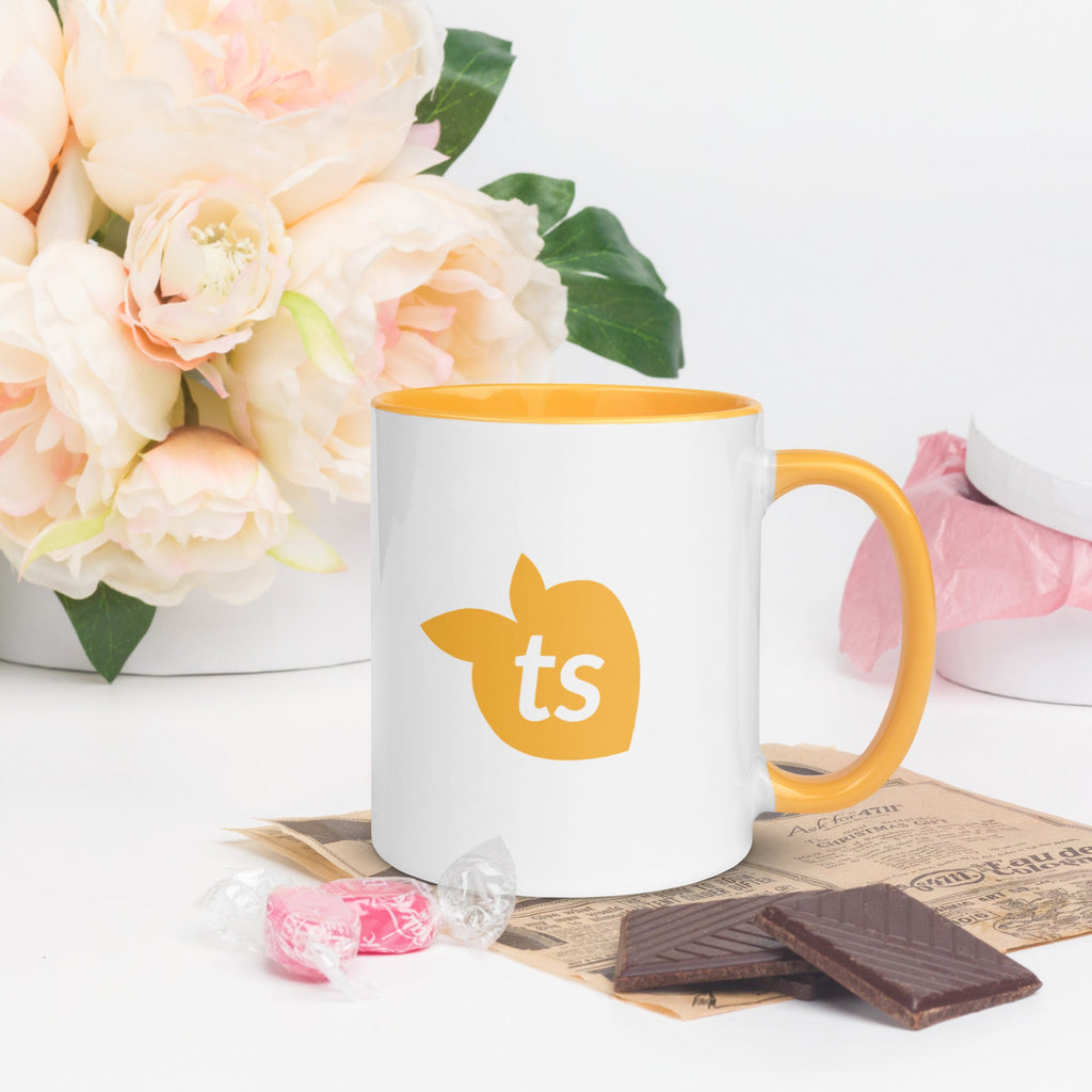 tsgabrielle • Mugg med gyllengul insida • Keramik • 325 ml