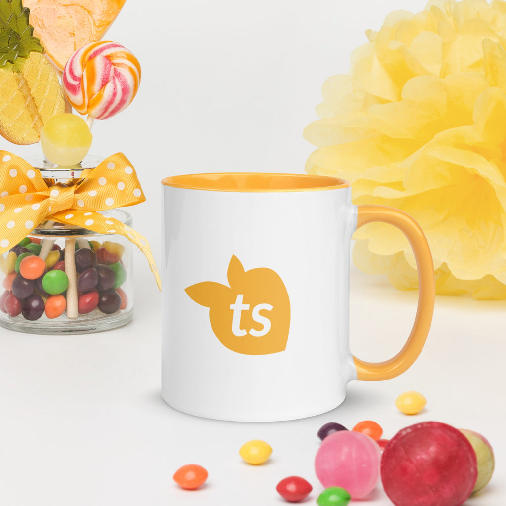 tsgabrielle • Mugg med gyllengul insida • Keramik • 325 ml