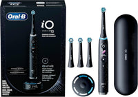 Oral-B • iO Series 10 • Rechargeable Electric Toothbrush with Visible Pressure Sensor to Protect Gums • 2 Min Timer • 2 Colors • 7 Cleaning Settings • 4 Replacement Toothbrush Heads • Charging Travel •