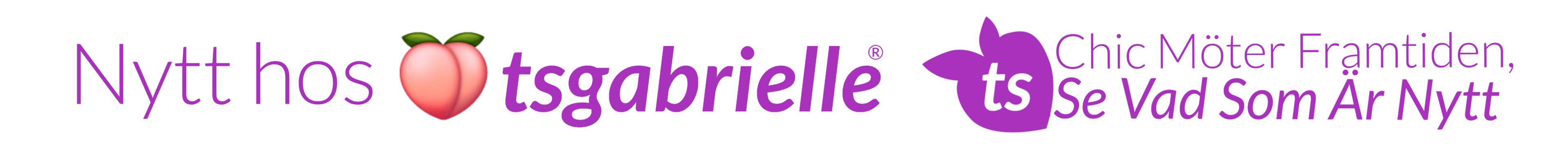 Logo with text and graphics for 'ts gabrielle' brand