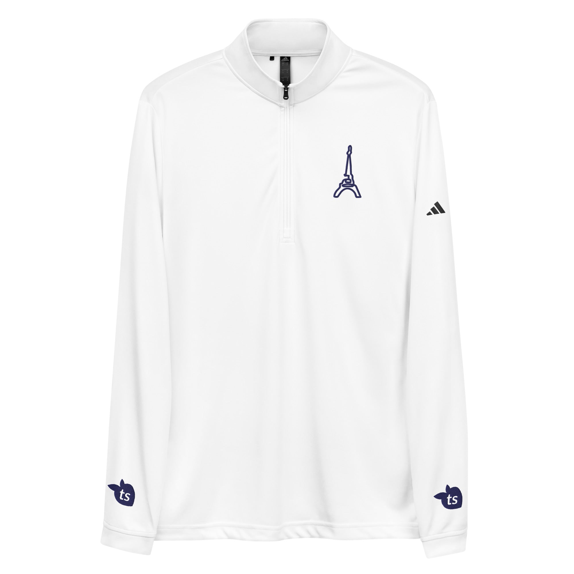 adidas® by tsgabrielle® • For Him 👔 • Paris - La Tour Eiffel • Quarter Zip Pullover • White •