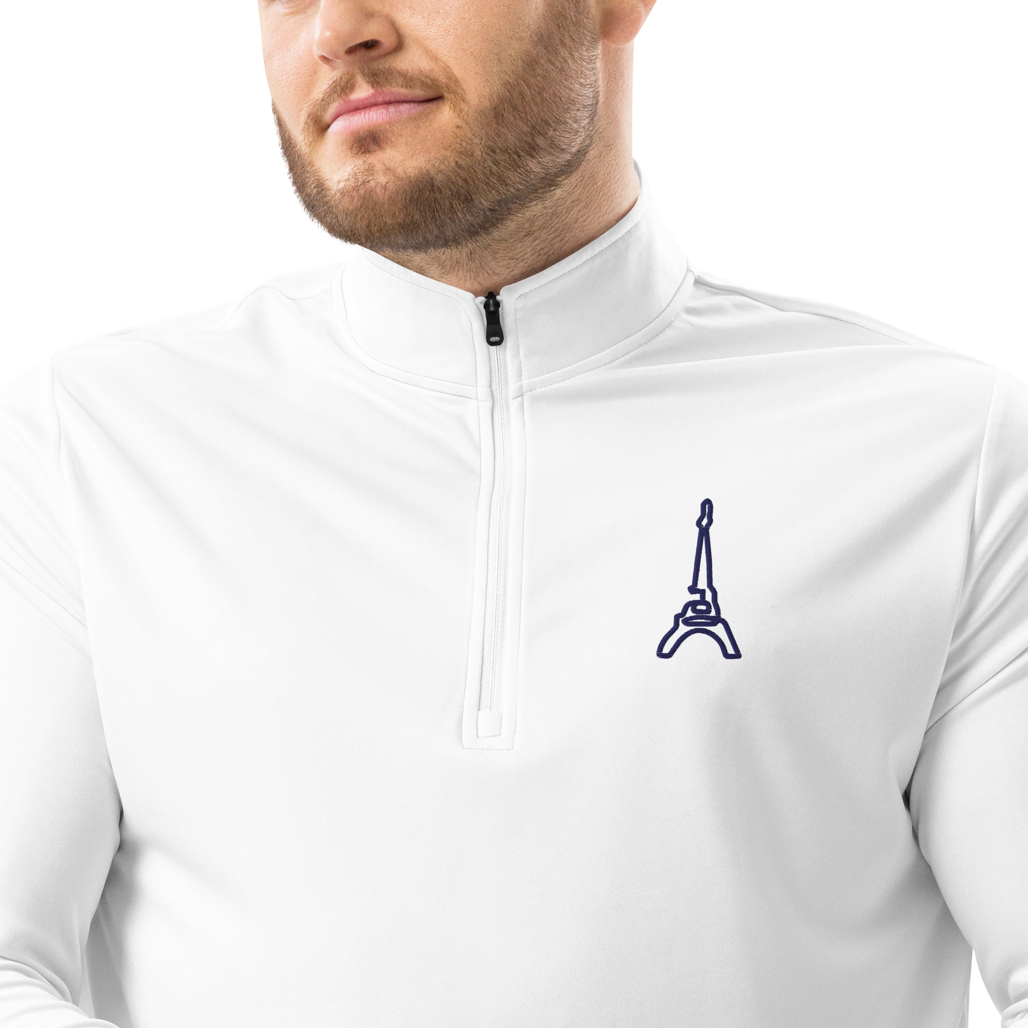 adidas® by tsgabrielle® • For Him 👔 • Paris - La Tour Eiffel • Quarter Zip Pullover • White •