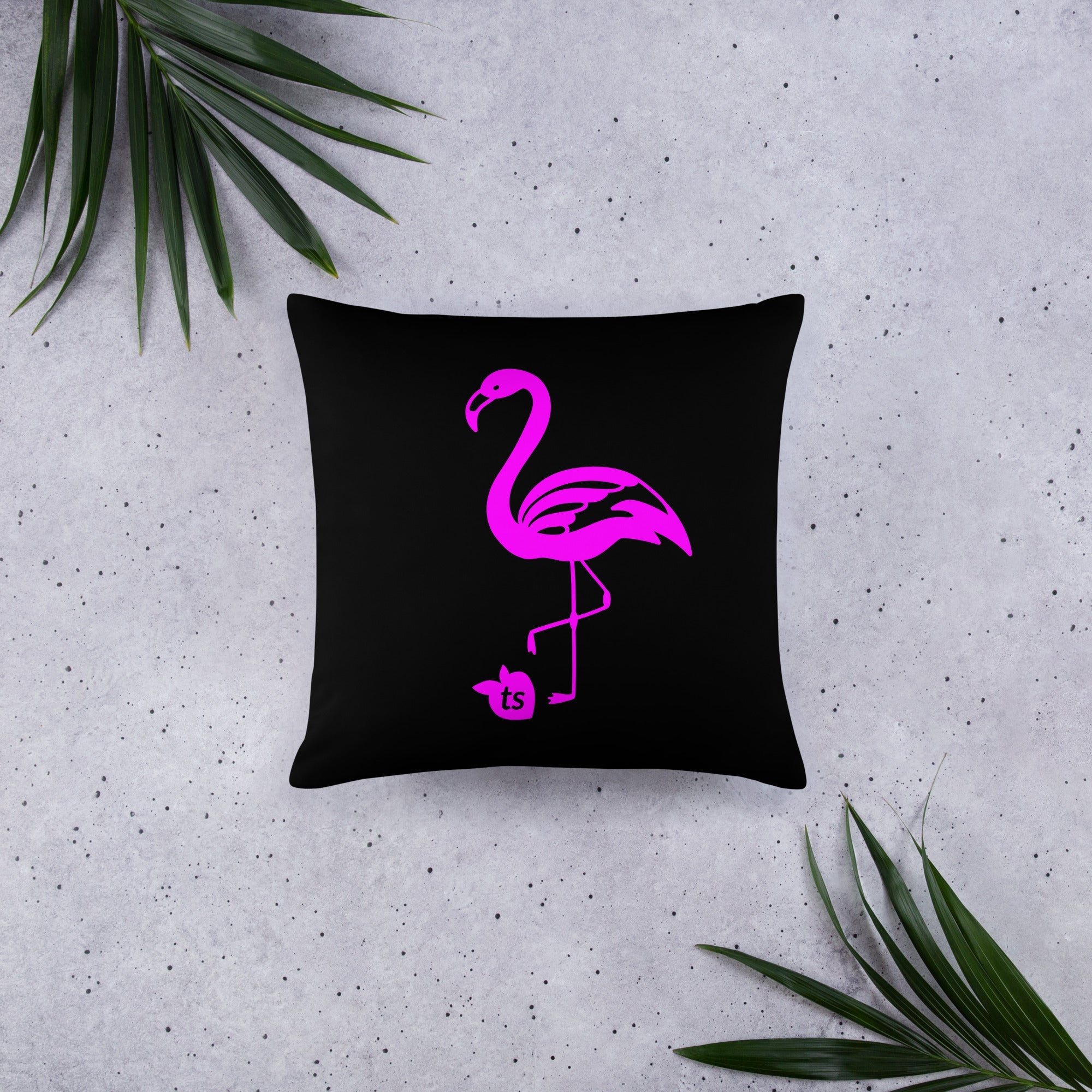tsgabrielle® • Flamant Rose • Pillows • Black • 3 Sizes