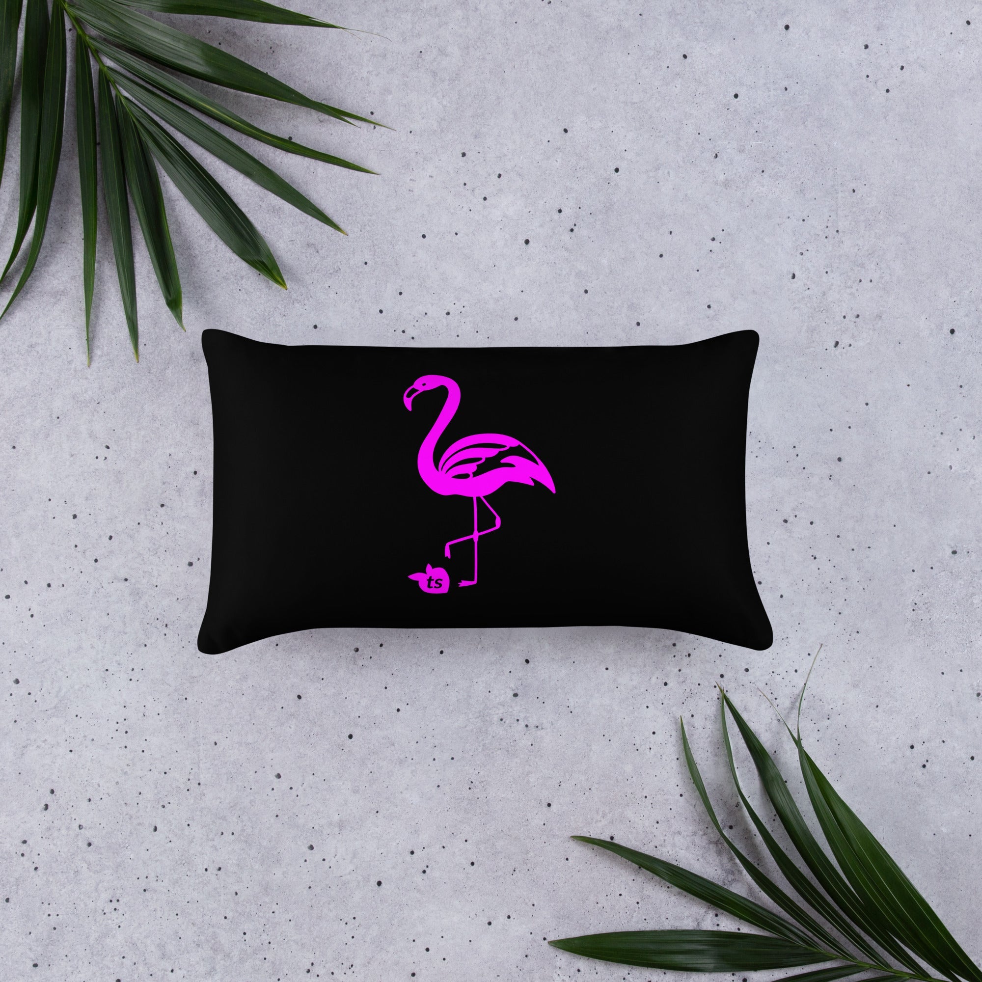 tsgabrielle® • Flamant 🦩 Rose • Pillows • Black • 3 Sizes •