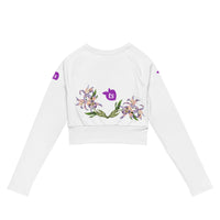 tsgabrielle® • For Her 👗 • TransFLOWer • Long-Sleeve Crop Top • White •