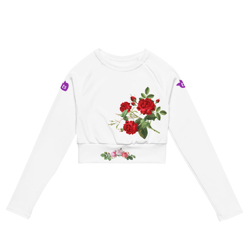 tsgabrielle® • Trans / Women's • TransFLOWer • Long-Sleeve Crop Top • White