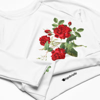 tsgabrielle® • For Her 👗 • TransFLOWer • Long-Sleeve Crop Top • White •