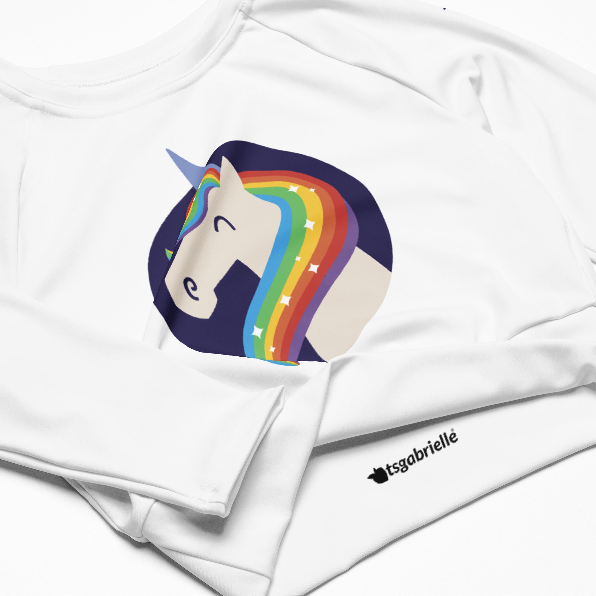 tsgabrielle® • Trans / Women's • Unicorn - Moonwhisper • Long-Sleeve Crop Top