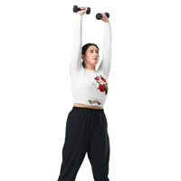 tsgabrielle® • For Her 👗 • TransFLOWer • Long-Sleeve Crop Top • White •