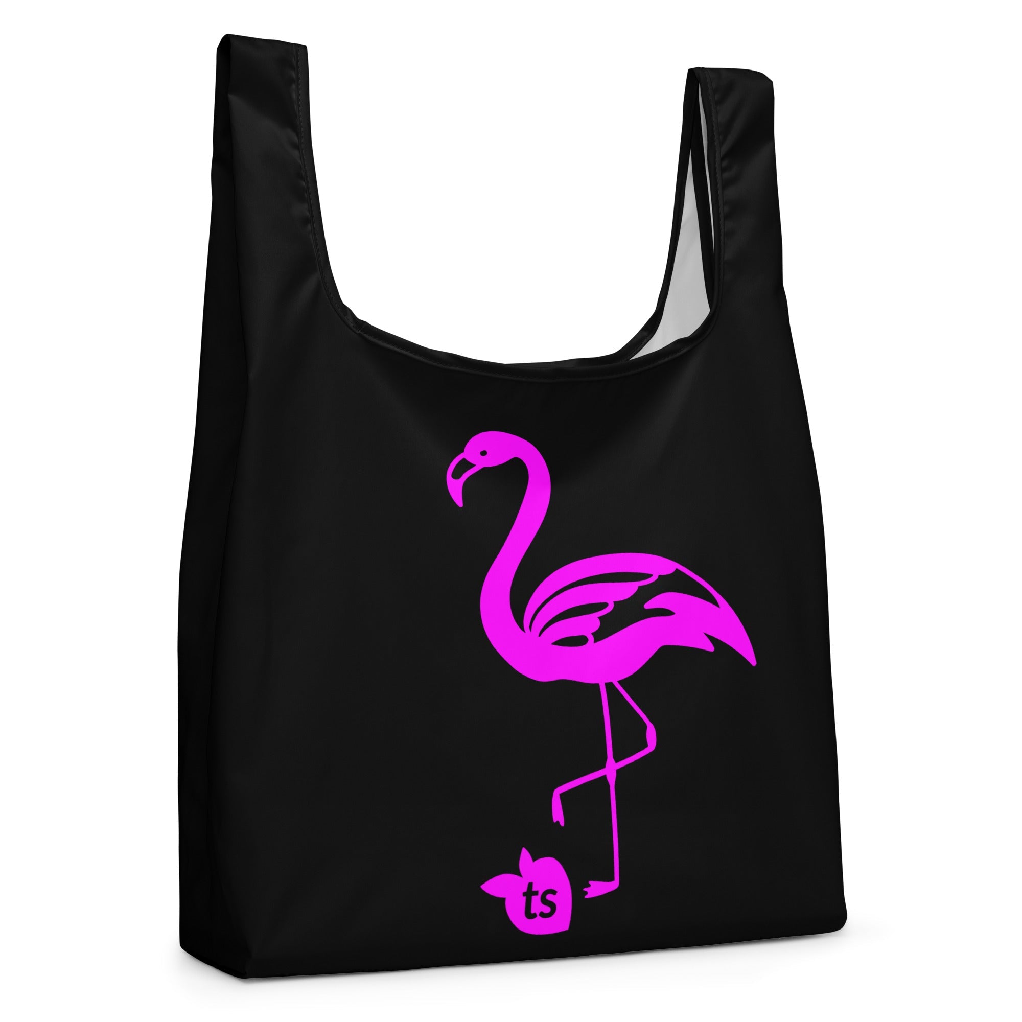 tsgabrielle® • Flamant 🦩 Rose • Shopping Bag • Black •
