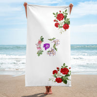 tsgabrielle® • TransFLOWer • Bath Towel • White • 30"x60