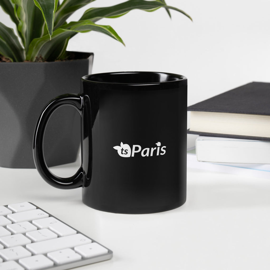 tsgabrielle • Paris • Glansig mugg • Svart • Keramik • 2 storlekar
