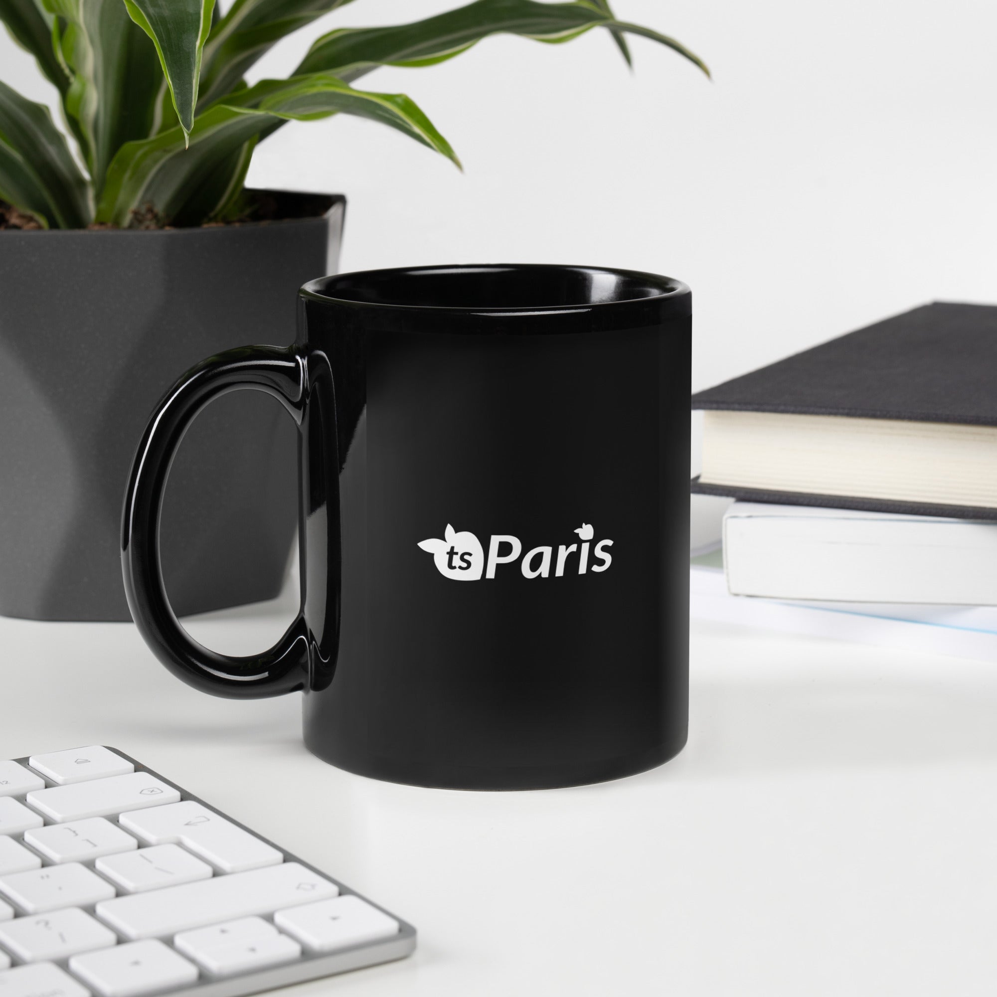 tsgabrielle • Paris • Glansig mugg • Svart • Keramik • 2 storlekar