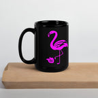 tsgabrielle • Flamant Rose • Glansig mugg • Svart • Keramik • 2 storlekar