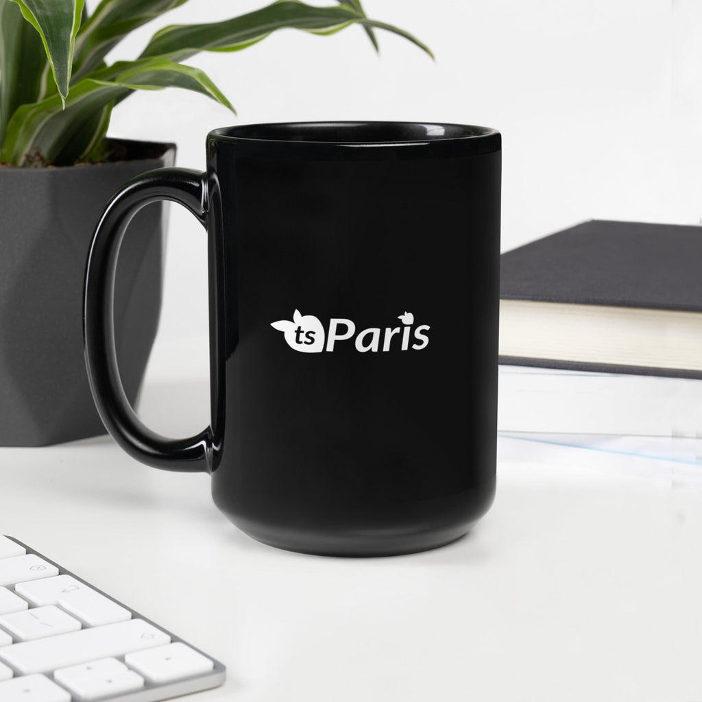 tsgabrielle • Paris • Glansig mugg • Svart • Keramik • 2 storlekar