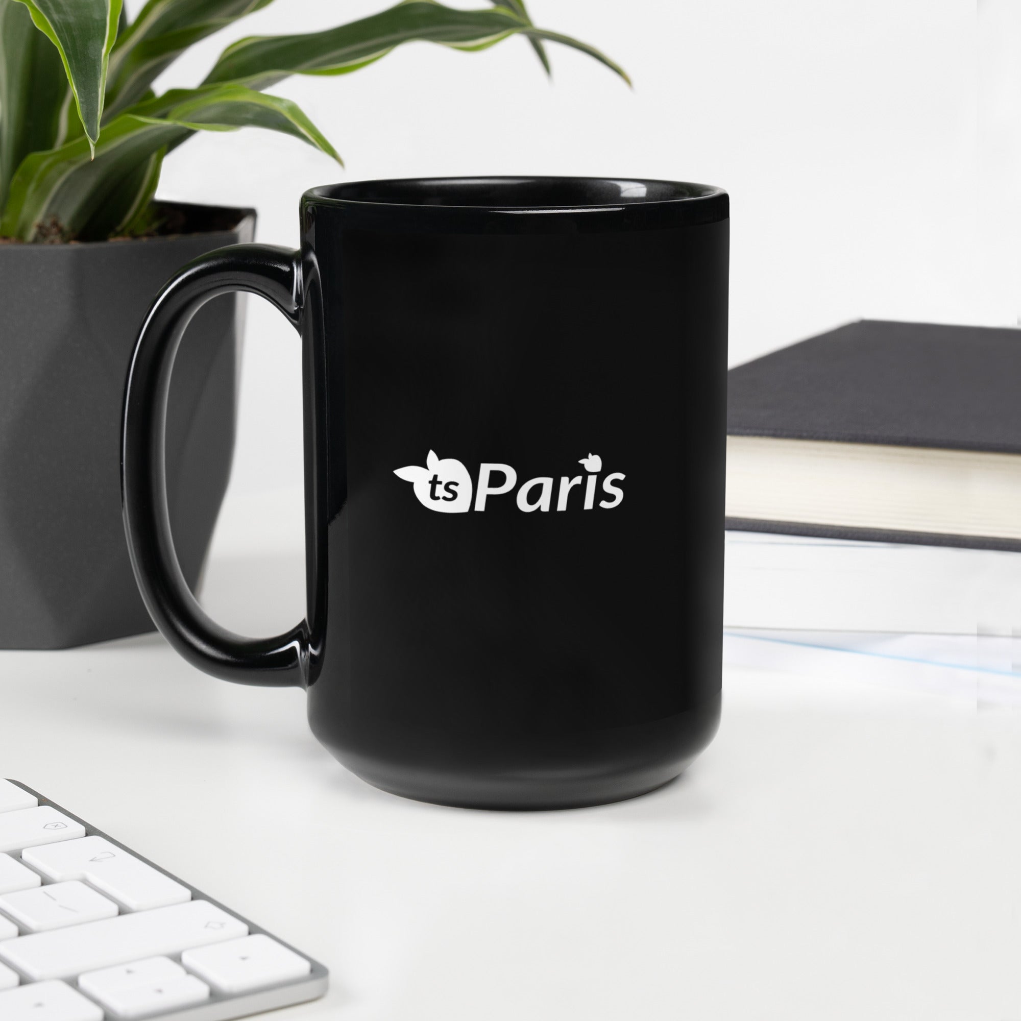 tsgabrielle • Paris • Glansig mugg • Svart • Keramik • 2 storlekar