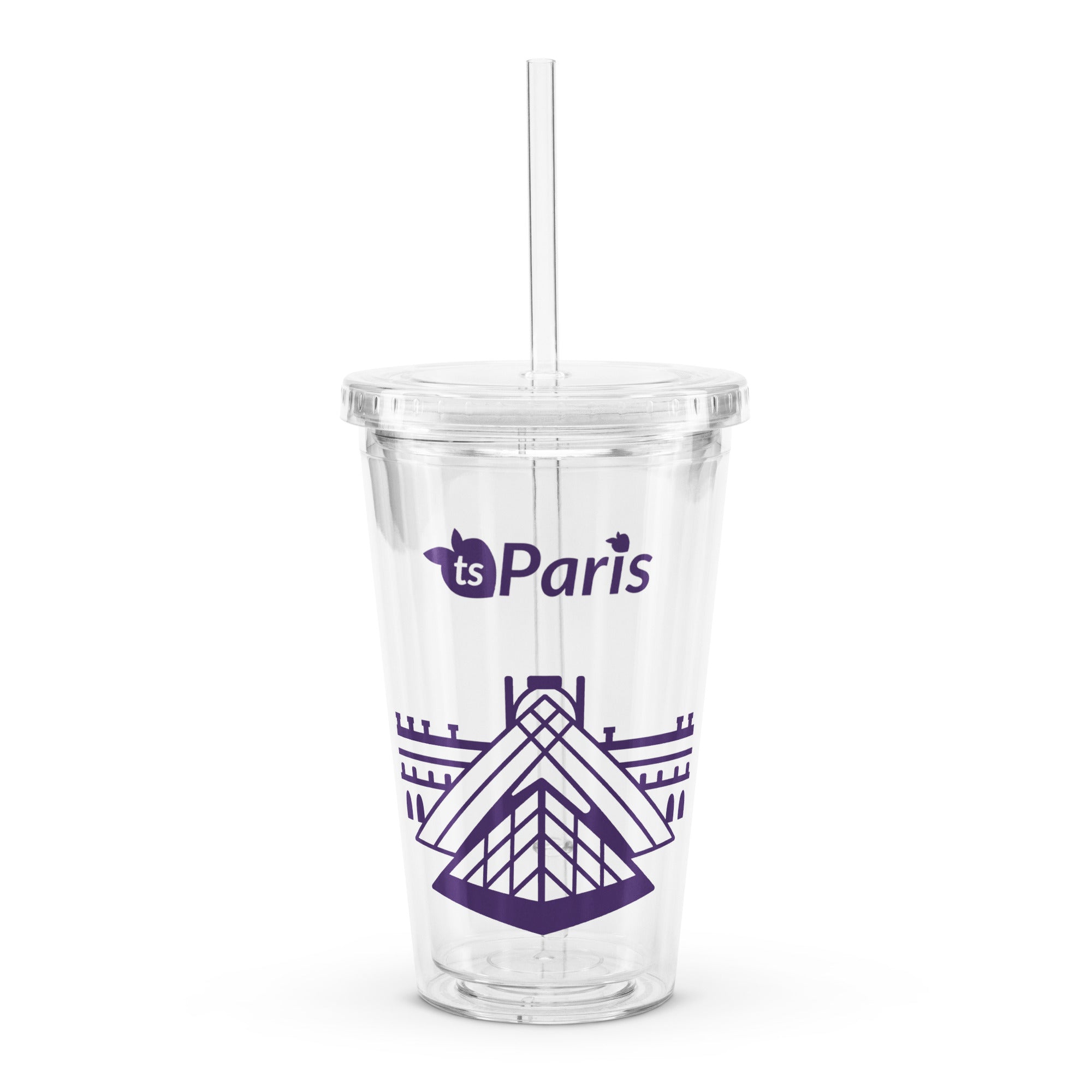 tsgabrielle® • Paris - Louvrens pyramid • Plastmugg • Genomskinlig • 590 ml