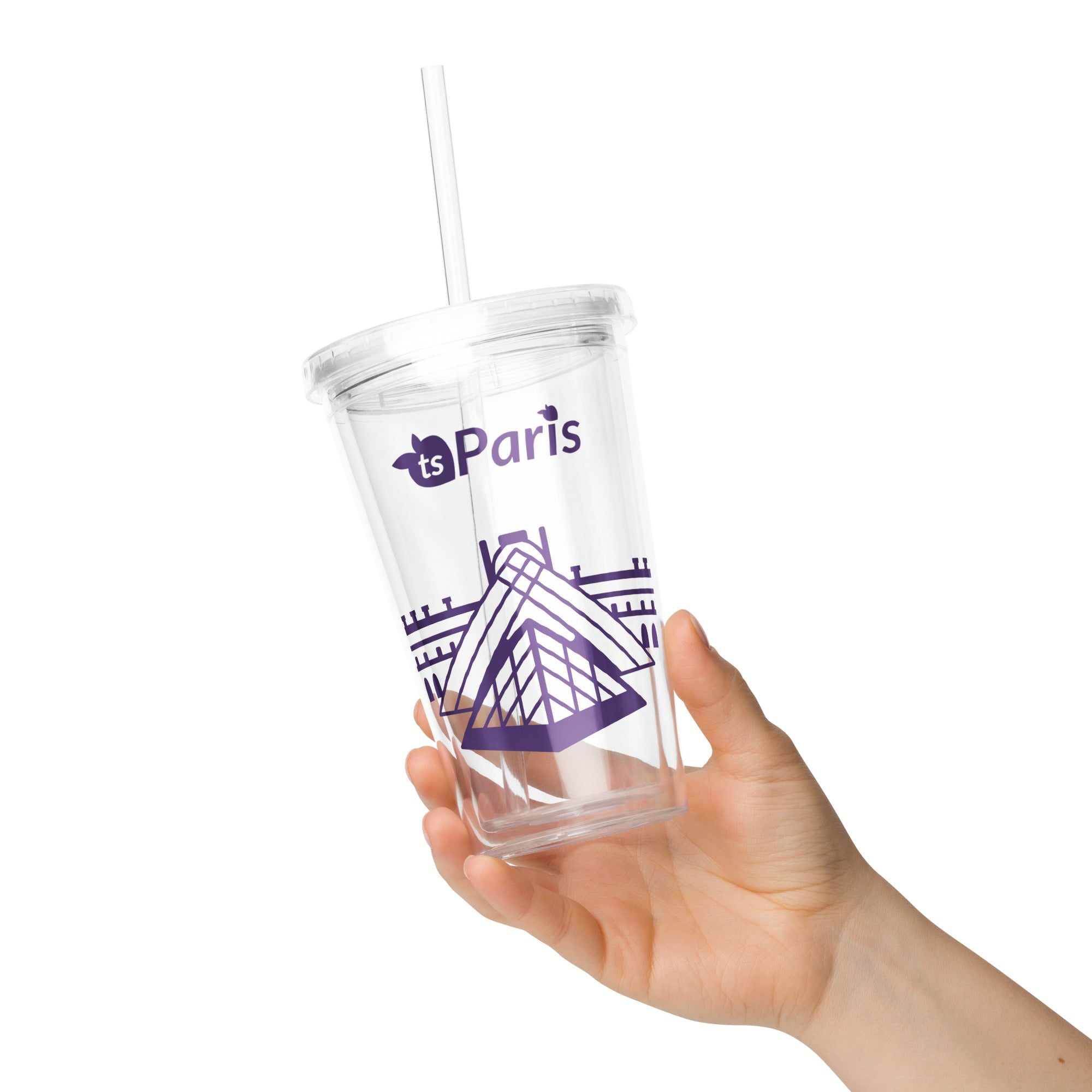 tsgabrielle® • Paris - Louvrens pyramid • Plastmugg • Genomskinlig • 590 ml