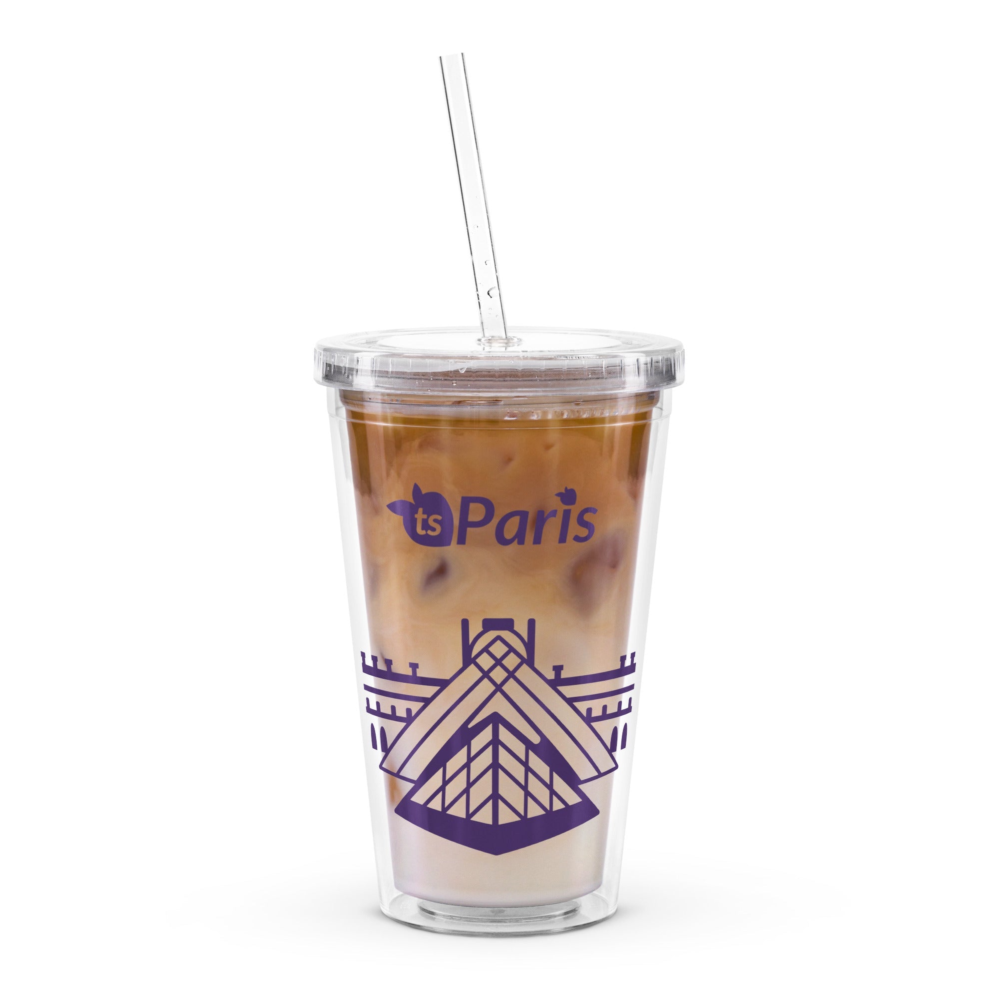 tsgabrielle® • Paris - Louvrens pyramid • Plastmugg • Genomskinlig • 590 ml