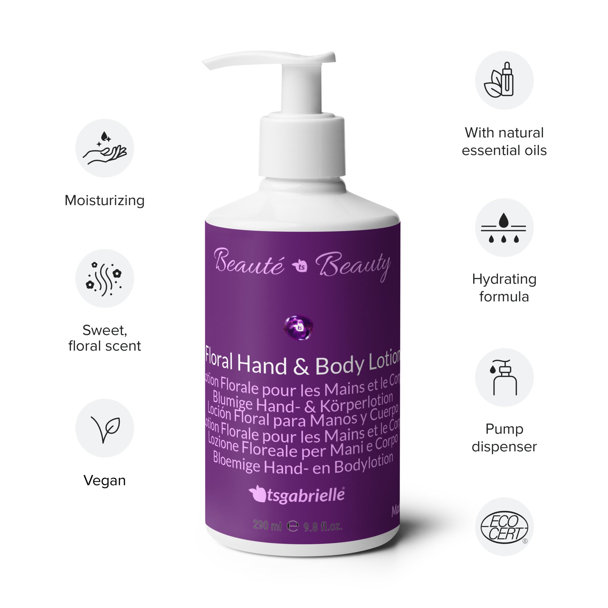 tsgabrielle • Skönhet • Skönhet • Blommig hand- och kroppslotion • 290 ml
