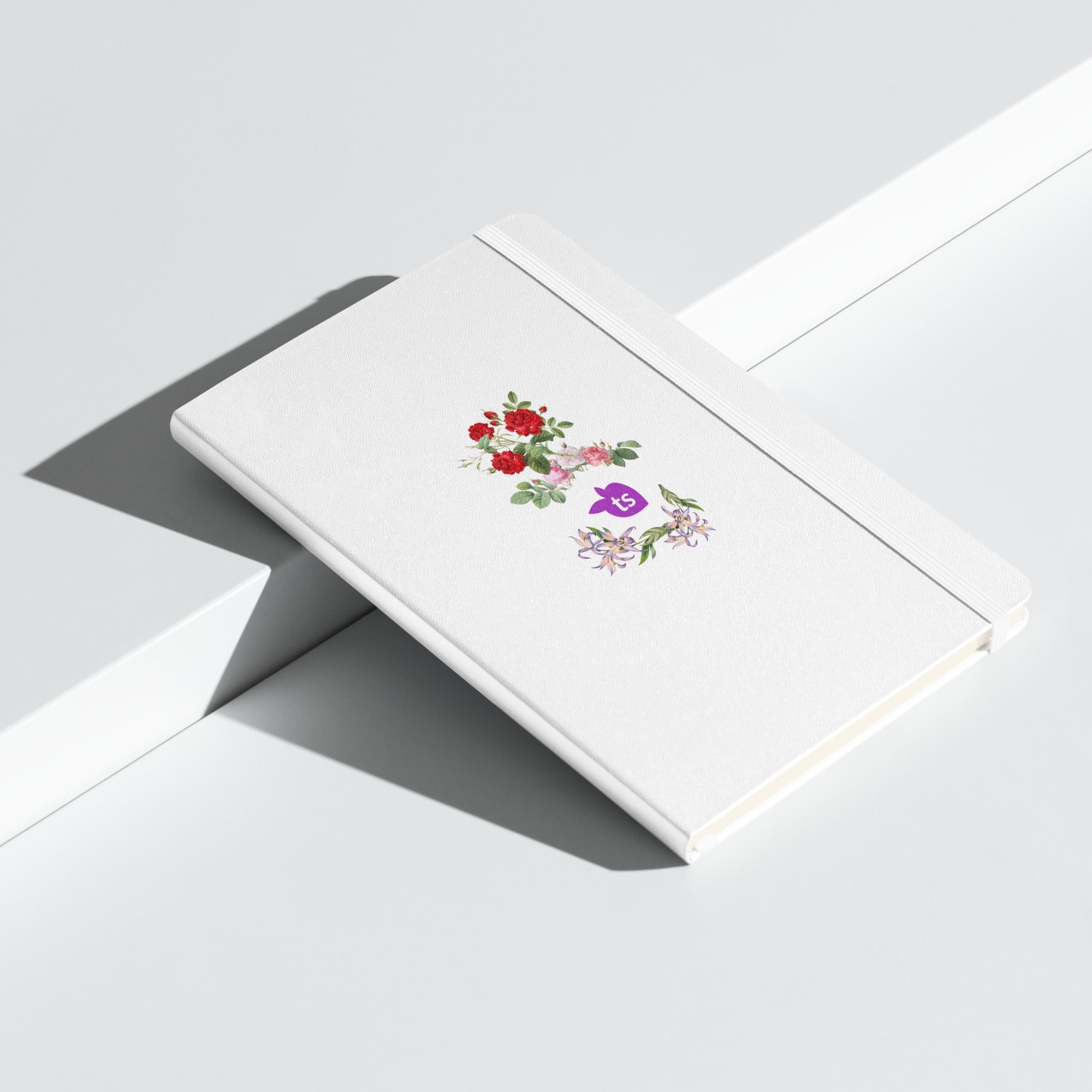 JournalBook® by tsgabrielle® • TransFLOWer • Hardcover Bound Notebook • White Product •