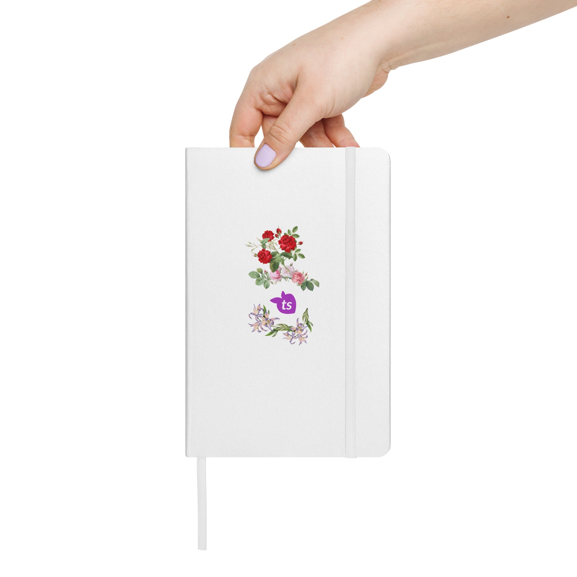 JournalBook® by tsgabrielle® • TransFLOWer • Hardcover Bound Notebook • White Product •