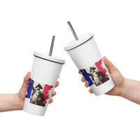 tsgabrielle® • Paris - Napoleon Bonaparte • Tumbler • Stainless Steel • White • 20 oz