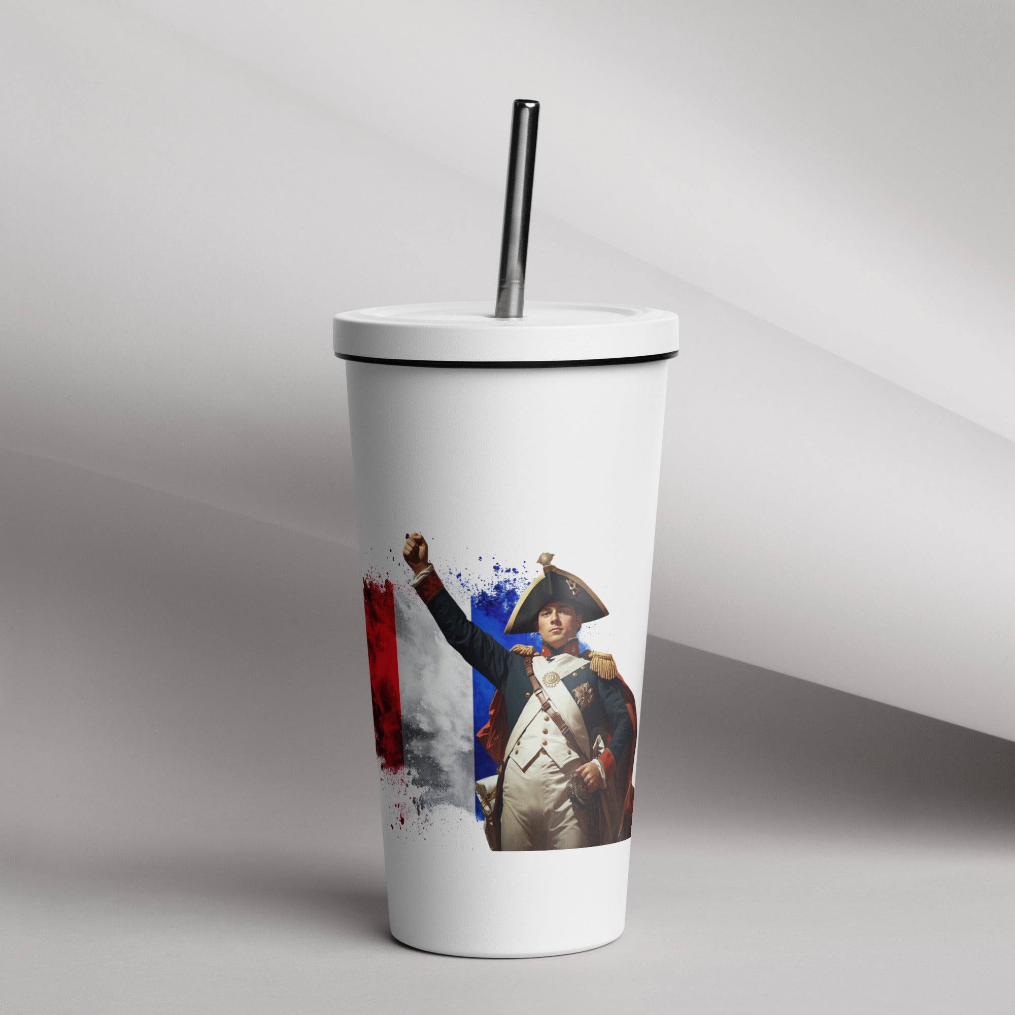 tsgabrielle® • Paris - Napoleon Bonaparte • Tumbler • Stainless Steel • White • 20 oz •