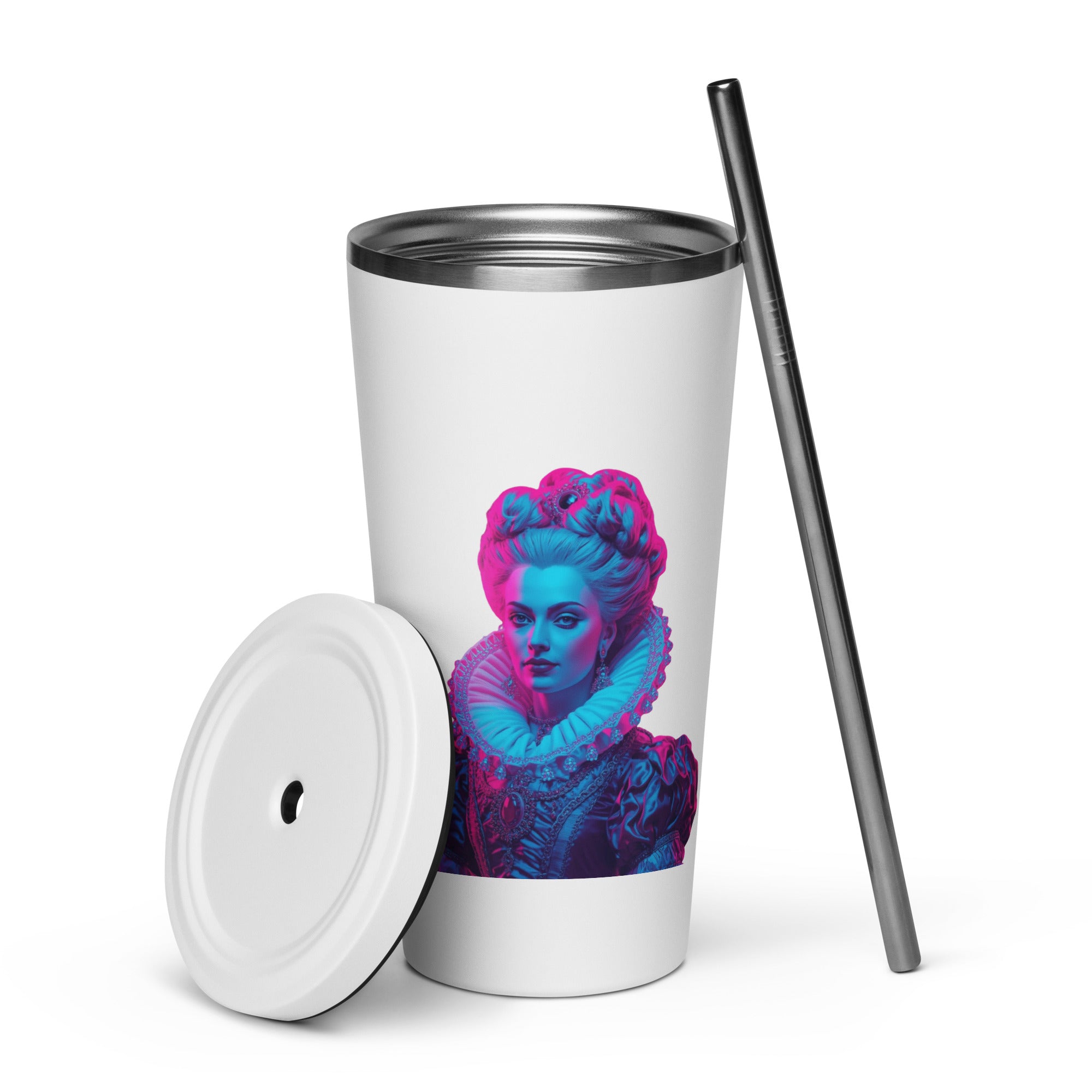 tsgabrielle® • Paris - Marie Antoinette • Tumbler • Stainless Steel • White • 20 oz