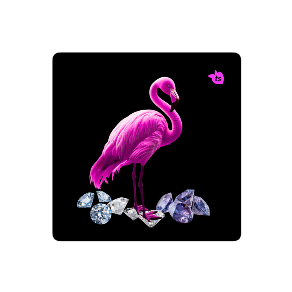 tsgabrielle® • Flamant 🦩 Rose • Bubble-Free Stickers • Purple • 3 Sizes • 4″×4″ Black Permanent