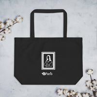 tsgabrielle® • Paris - Da Vinci • Large Tote Bag • Black • Cotton Organic •