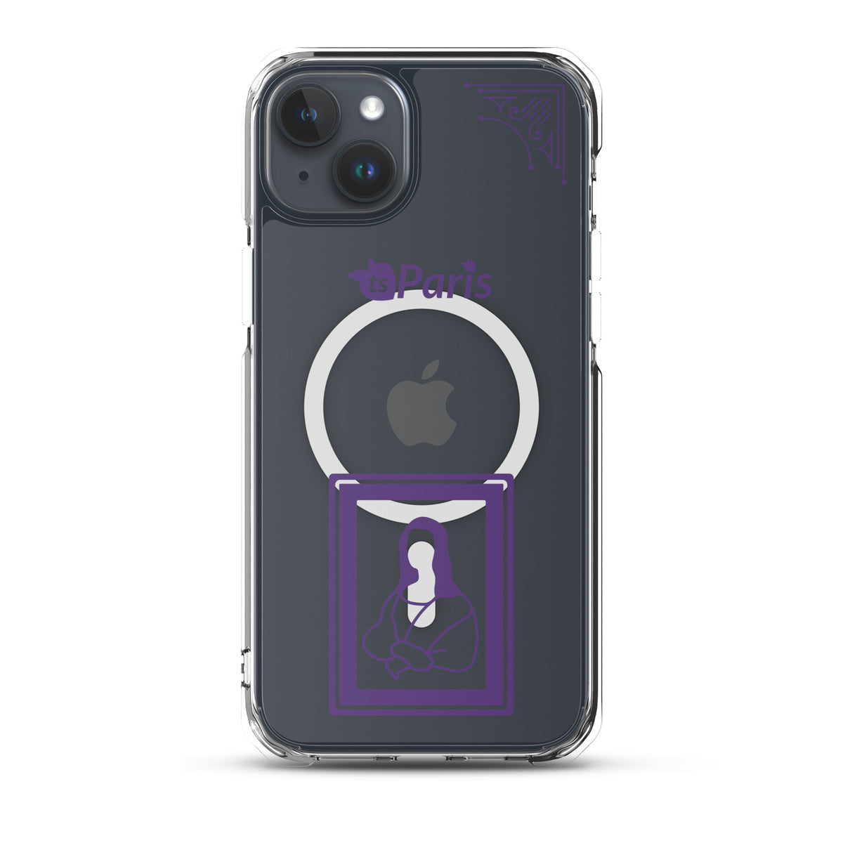 tsgabrielle® • Paris - Da Vinci • Case Compatible with iPhone® • Clear • MagSafe® • Latest Models • iPhone 15 Plus Clear Back cover