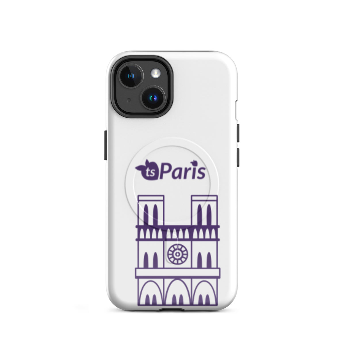 tsgabrielle® • Paris - Notre-Dame Cathedral • Tough Case Compatible with iPhone® • White • MagSafe® • Latest Models • iPhone 14 White Back cover