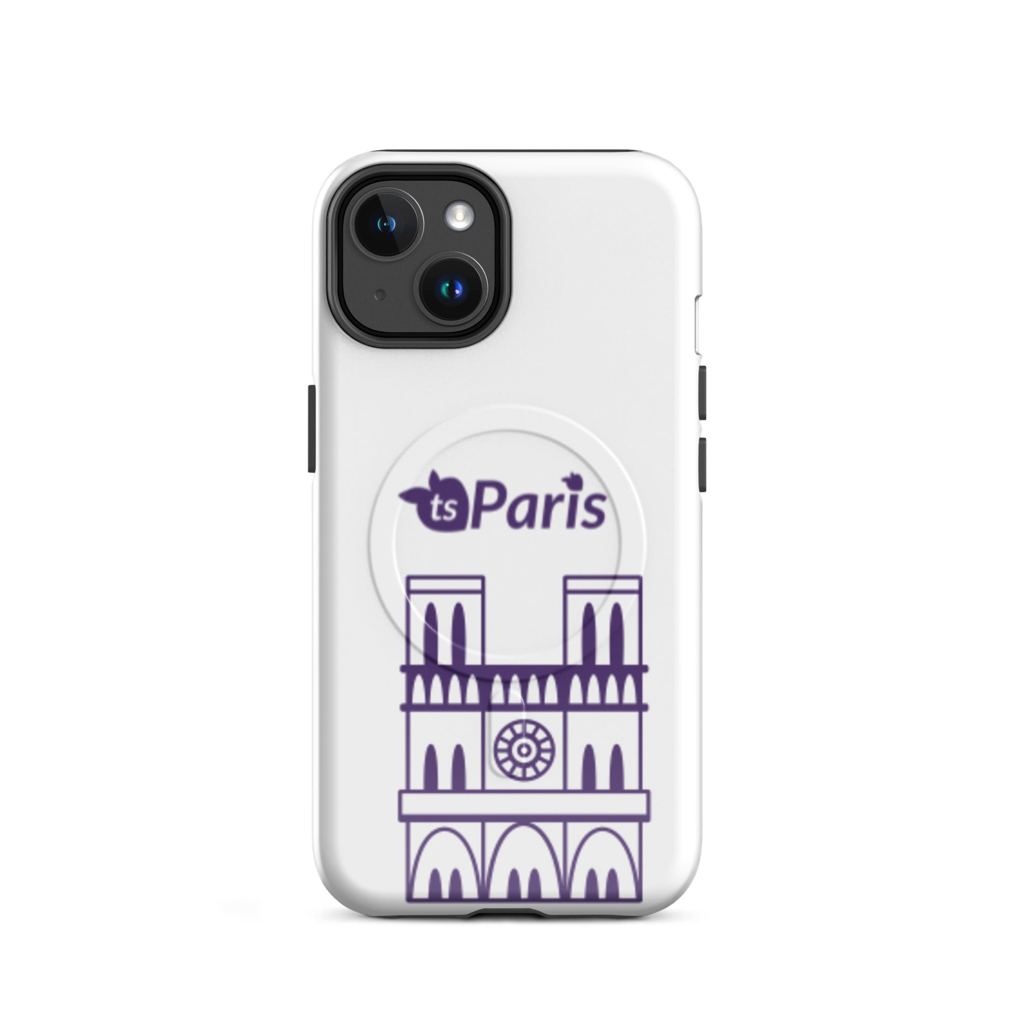 tsgabrielle® • Paris - Notre-Dame Cathedral • Tough Case Compatible with iPhone® • White • MagSafe® • Latest Models • iPhone 14 White Back cover