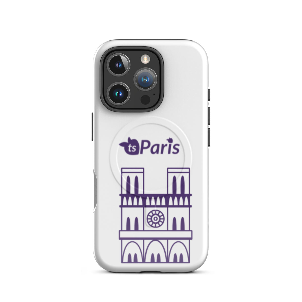 tsgabrielle® • Paris - Notre-Dame Cathedral • Tough Case Compatible with iPhone® • White • MagSafe® • Latest Models • iPhone 16 Pro White Back cover