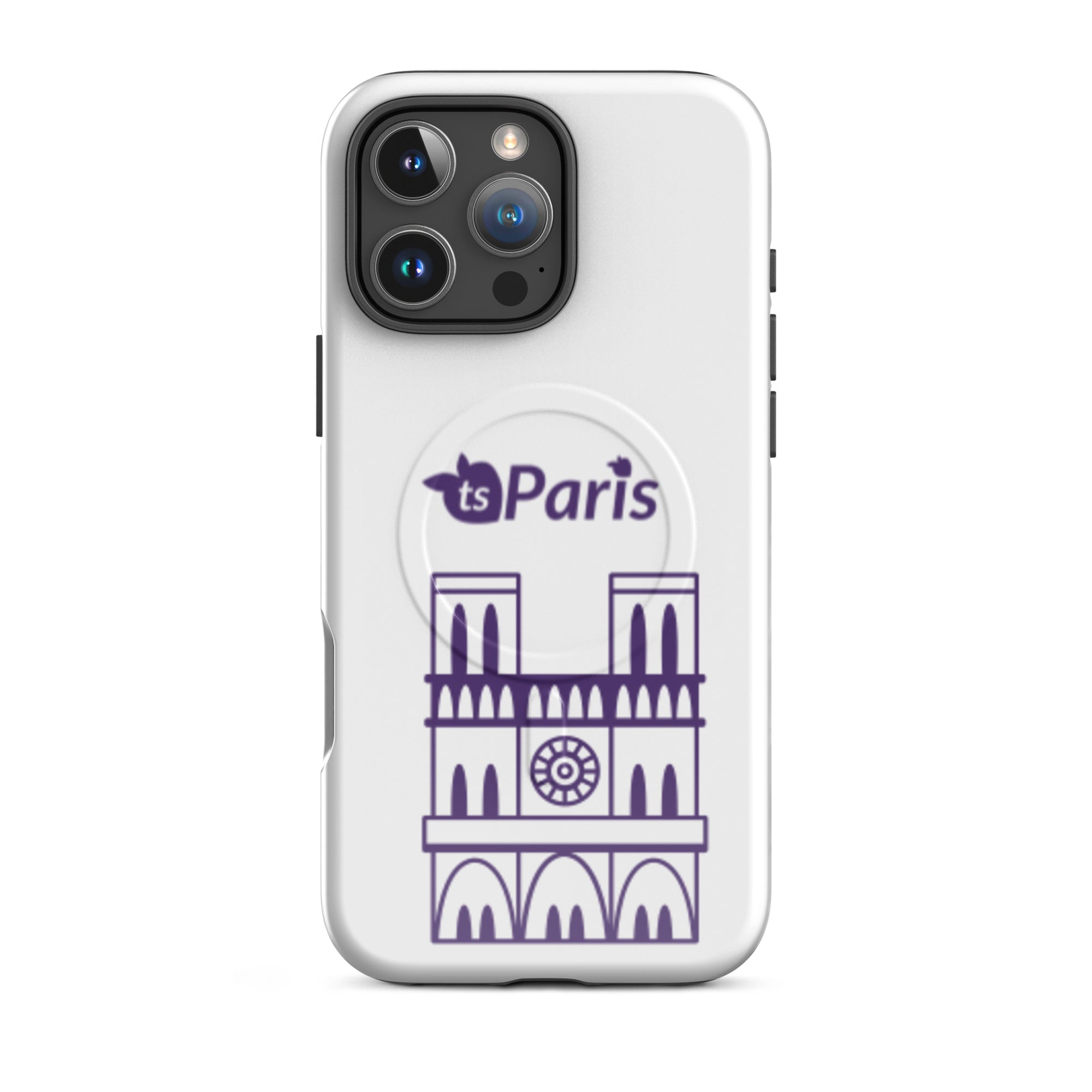 tsgabrielle® • Paris - Notre-Dame Cathedral • Tough Case Compatible with iPhone® • White • MagSafe® • Latest Models • iPhone 16 Pro Max White Back cover