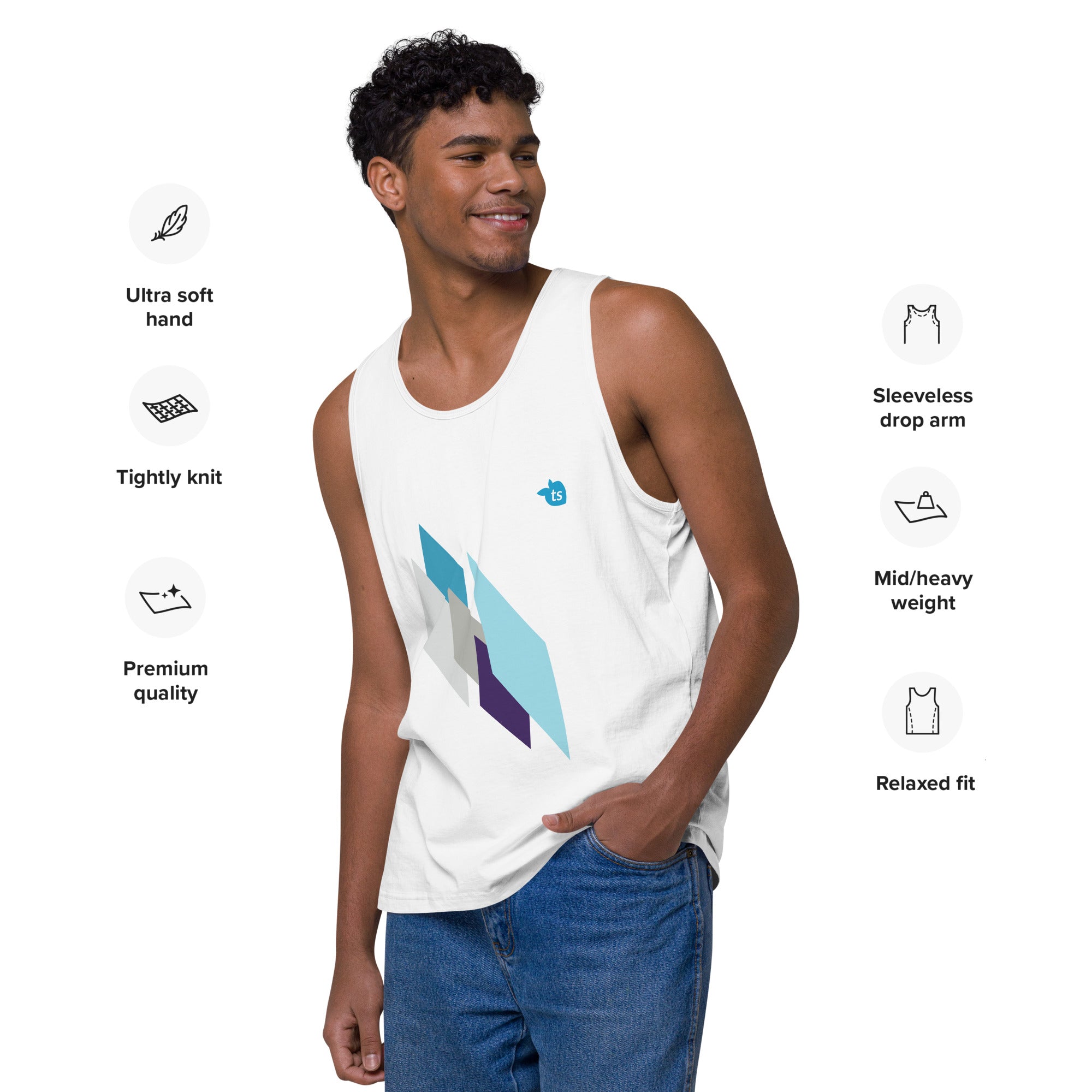 tsgabrielle® • For Him 👔 • Crystal Skies • Premium Tank Top