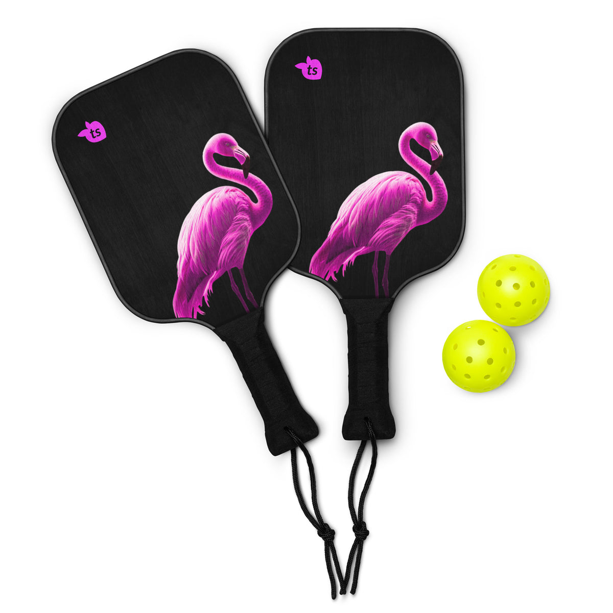 tsgabrielle® • Flamant 🦩 Rose • Pickleball Paddle Set •