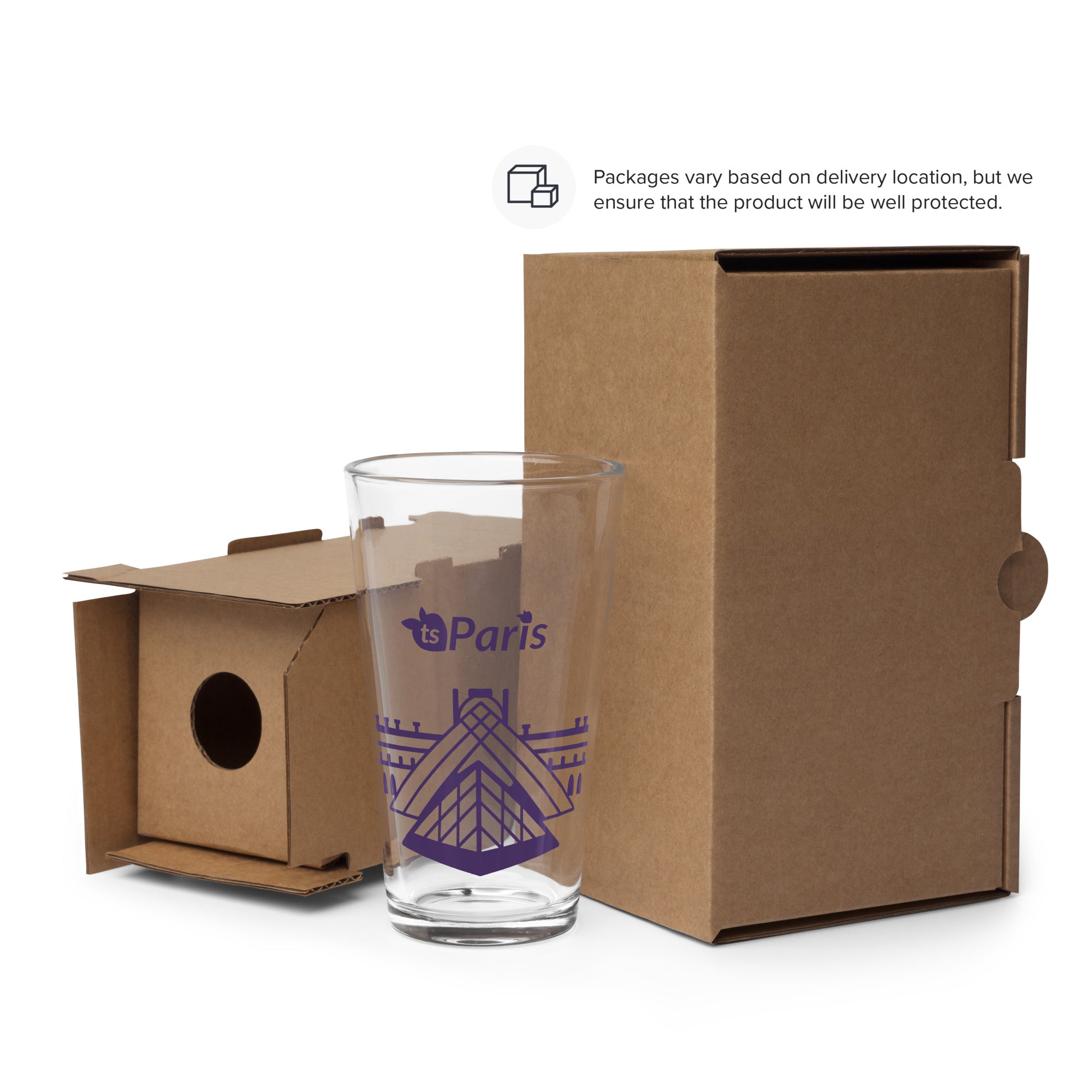 tsgabrielle® • Paris - Louvrens pyramid • Shakerglas • 473 ml
