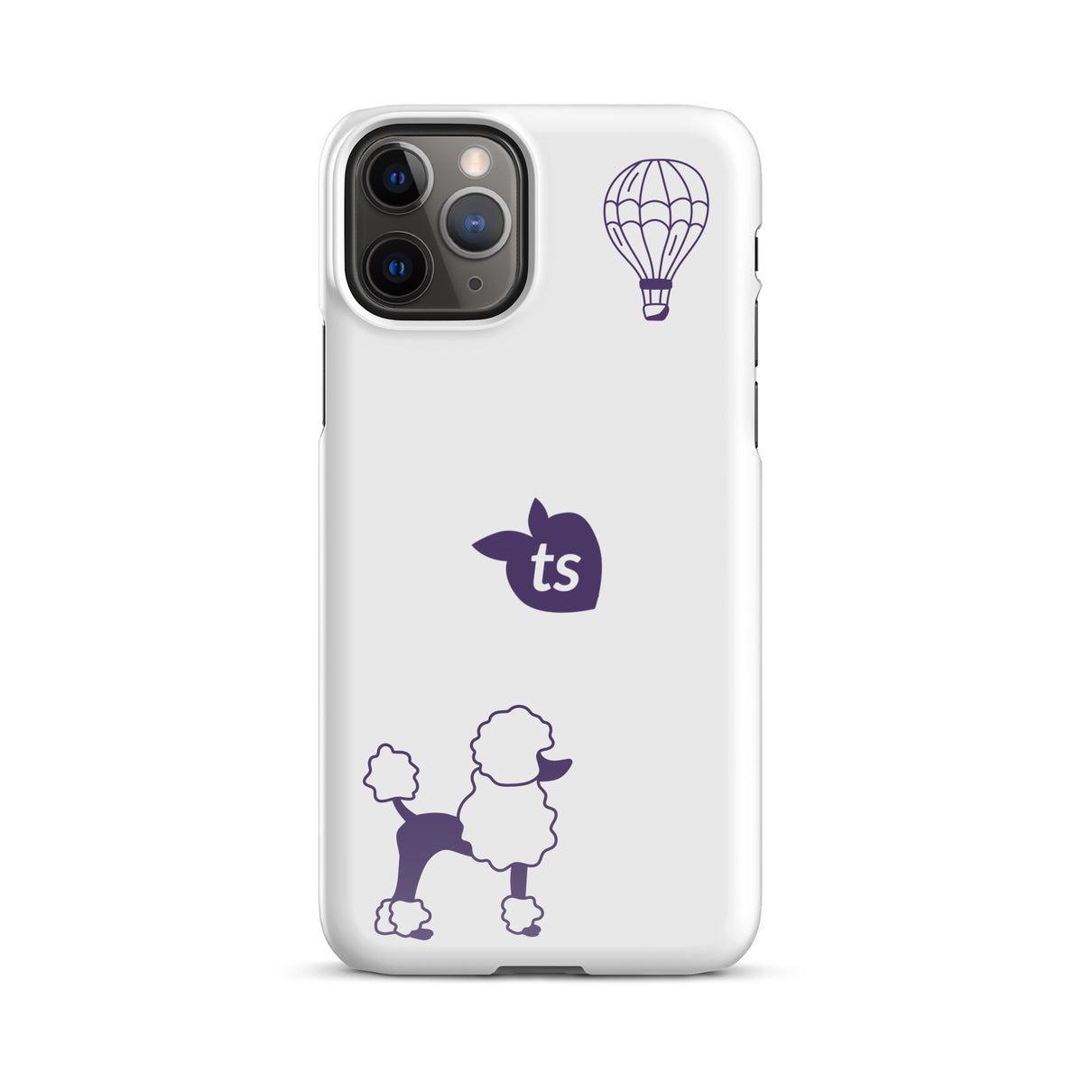 tsgabrielle® • Paris - Le Chien • Snap Case Compatible with iPhone® • White • Latest Models • iPhone 11 Pro White Back cover