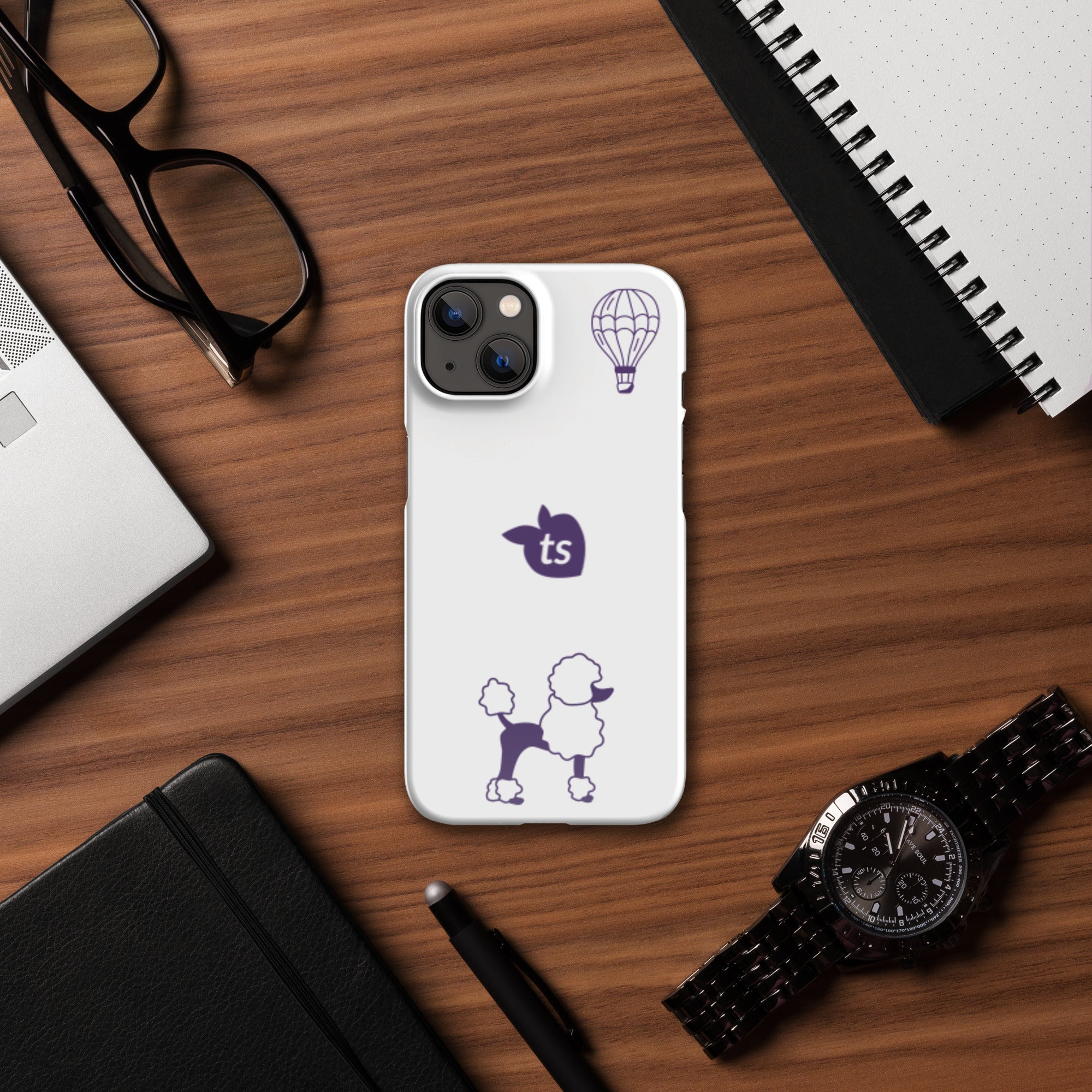 tsgabrielle® • Paris - Le Chien • Snap Case Compatible with iPhone® • White • Latest Models •