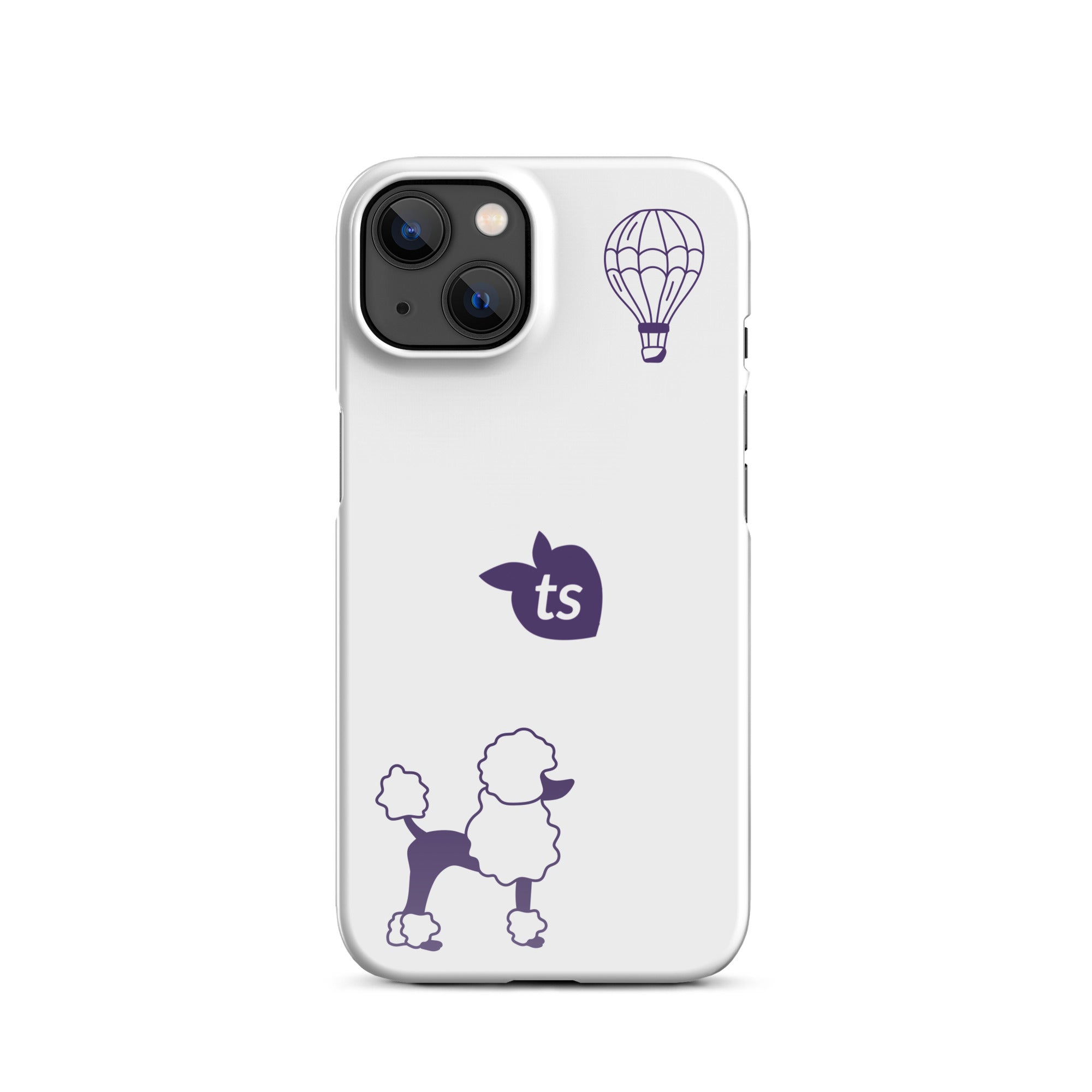tsgabrielle® • Paris - Le Chien • Snap Case Compatible with iPhone® • White • Latest Models • iPhone 13 White Back cover