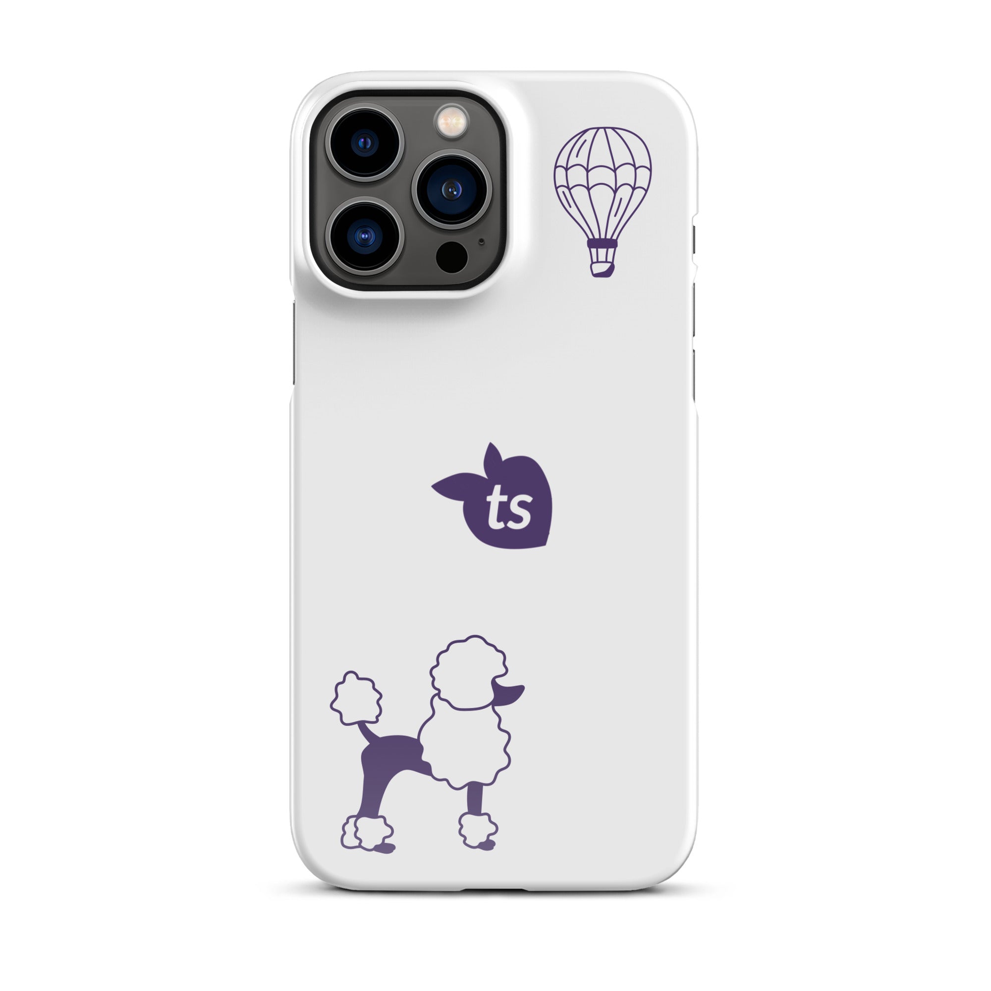 tsgabrielle® • Paris - Le Chien • Snap Case Compatible with iPhone® • White • Latest Models • iPhone 13 Pro Max White Back cover